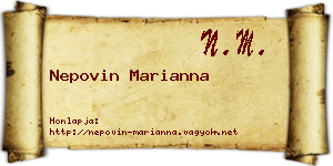 Nepovin Marianna névjegykártya